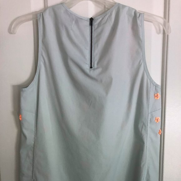 J. Crew Embroidered Tunic Sleeveless Blouse Sz 0 - Picture 3 of 12